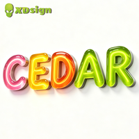 Lettres en relief LED personnalisées avec logo en gelée colorée, lettres en acrylique 3D certifiées CE, étanches IPX7, éclairage décoratif extérieur, publicité