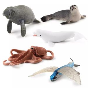 Figurines de bain éducatives : Centaines de créatures marines réalistes, modèle de requin blanc et de <span class=keywords><strong>baleine</strong></span>, jouets animaux marins - Product Image 2