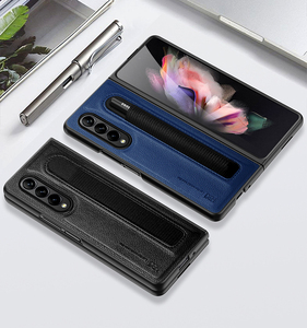 Galaxy <strong>Z</strong> Fold 4 Pu Leather Phone Protective case with S Pen Slot <strong>Holder</strong> for Sumsang Galaxy <strong>Z</strong> Fold 3 case - Product Image 2