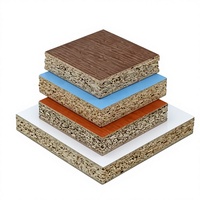 Panneau de fibres de bois mélaminé écologique de première qualité, surface haute brillance, résistant à l'humidité, design contemporain, pour intérieur