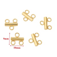 Connecteurs de chaînes pour colliers superposés, fermoirs de bracelets, attaches à 5 boucles, boucles d'oreilles pendantes, fournitures de bijoux DIY