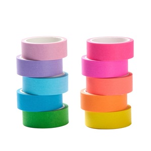 เทปวาชิสีเรืองแสง 15 มม.x10 ม้วน สำหรับตกแต่งสมุดบันทึก งานฝีมือ DIY - Product Image 5