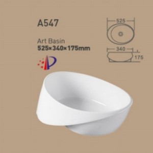 Lavabo de Cerámica para Encimera CR A550 Art Basin 405x405x120mm - Product Image 3