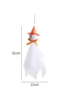 Adornos Colgantes de Fantasmas y <span class=keywords><strong>Brujas</strong></span> de Tul para Halloween, Decoraciones Espeluznantes con Sombreros de Bruja para Puerta Principal, Jardín y Suministros Festivos - Product Image 5