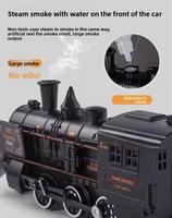 Ensemble de locomotives de train électrique à vapeur pour enfants Jouets d'éclairage et de musique pour enfants
