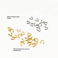 Prix d'usine – Accessoires de bijoux DIY en acier titane, embout de protection en fil en U, couleur or 18 carats PVD, étanche