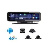 Caméra de tableau de bord 4G pour voiture, Wifi, 12 pouces, 1920P HD, 4G Android 9.0, enregistreur vidéo, 360 panoramique, Wifi, ADAS, rétroviseur caméra T88
