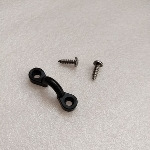 Hebilla de metal en forma de lazo negra con tornillos autorroscantes para accesorios de kayak, canoa y barco, duradera - Product Image 4