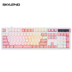 คีย์บอร์ดเกมมิ่งแบบกลไก <span class=keywords><strong>SKYLOONG</strong></span> GK104Pro รุ่นใหม่ล่าสุด ขนาดเต็ม พร้อมไฟ RGB LED ด้านหลัง ระบบเสียงคู่ รองรับ Gateron+ แบตเตอรี่ 4000mAh - Product Image 2