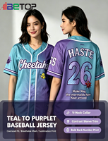 Uniforme de baseball en polyester 170g, livraison directe d'usine, séchage rapide, impression par transfert thermique, logo personnalisé, design gratuit