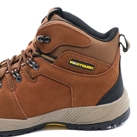 Chaussures de sécurité MaxiTough pour hommes en cuir suédé et cuir pleine fleur, à embout en acier et antidérapantes, imperméables, résistantes à l'huile et aux travaux forestiers