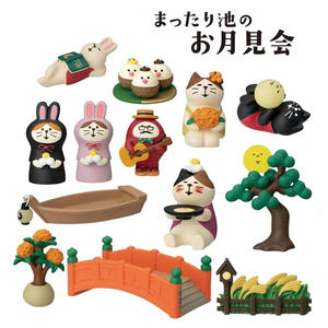 Qingheng Festival de la mi-automne jouer cadeau gâteau de lune décoration résine INS figure artisanat petits ornements - Product Image 5