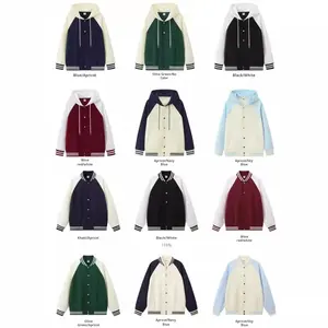 Chaqueta Bomber Retro Americana de Moda, 320g, Holgada, con Bloques de Color, Estilo Patchwork, Ropa de Trabajo Personalizada, Ropa Urbana de Otoño para Hombre - Product Image 5