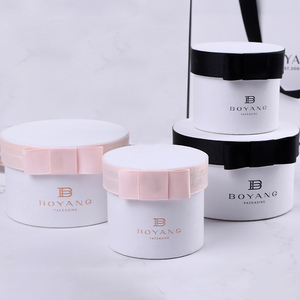 Boyang New Design Paper Round Jewelry Packaging Round <b>Gift</b> Ring <b>Box</b> with Paper Bag - Product Image 5