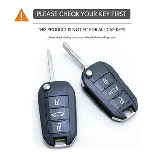 Funda de cuero y aleación de zinc para llave de <span class=keywords><strong>Citroen</strong></span> Berlingo 2021 <span class=keywords><strong>C3</strong></span> III <span class=keywords><strong>Aircross</strong></span> C4 C4L C5 C6 C8 Picasso y Peugeot 208 2019 308 - Product Image 5