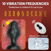 Fernbedienung Vibrierender Silikon Butt Plug Swinging Rotierender Anal Plug Vibrator für Männer Frauen Anal Sexspielzeug