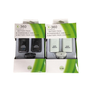 Cho 360 sạc đứng 4800mAh Ni-MH pin đen & trắng 2 pin + 1 USB cáp nhựa điều khiển không dây - Product Image 3