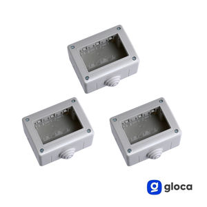 Ensemble de 3 boîtiers de jonction Gloca IP40 en plastique pour la série Matix - Product Image 3