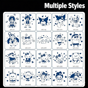 מדבקת קעקוע זמנית ידידותית לסביבה, עשויה מיצי צמחים, בעיצוב טלאים מצוירים, לכיסוי מלא של הזרוע, עמידה במים, עמידה בזיעה, לא מחזירת אור, אמנות גוף. - Product Image 5