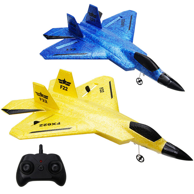 FX622 F22 Raptor Fighter Jet 2.4G 2CH EPP Rc Flying Airplane with LED Lights