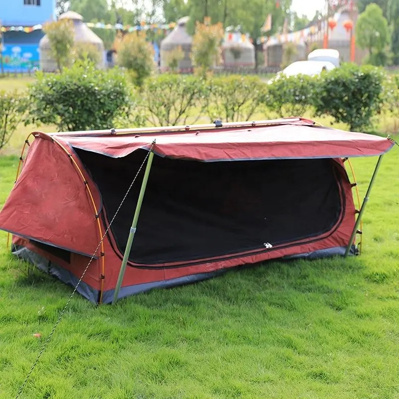 Confortevole Commercio All'ingrosso della tela di canapa scoperta custom campeggio swag tenda