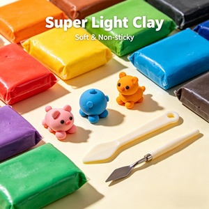 Ensemble de pâte à modeler légère à séchage à l'air, 12 couleurs, 90g, non toxique, pour cosplay, marque SIWEI, design personnalisé pour bricolage - Product Image 2