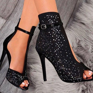 black cheap heels