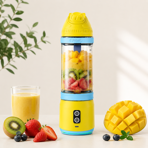 เครื่องปั่นสมูทตี้แบบพกพา ปราศจากสาร BPA ชาร์จไฟได้ ความจุ 700 มล. พร้อมไฟส่องสว่าง สำหรับคั้นน้ำผลไม้ เหมาะสำหรับทำงาน เดินทาง และออกกำลังกาย - Product Image 3