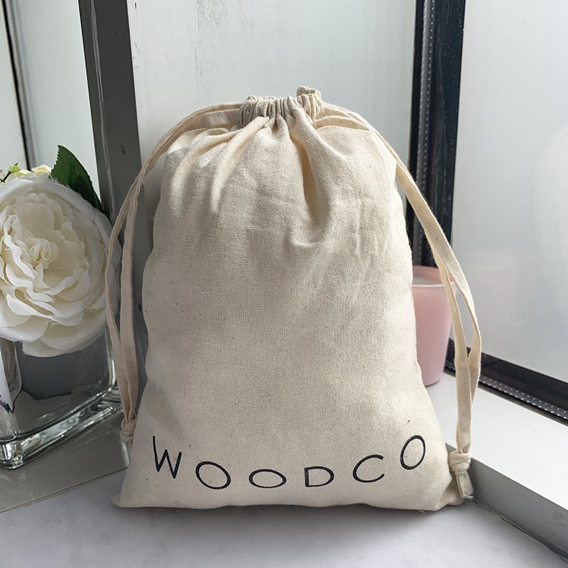 Прямая продажа с завода, сумка из натурального органического хлопка на шнурке