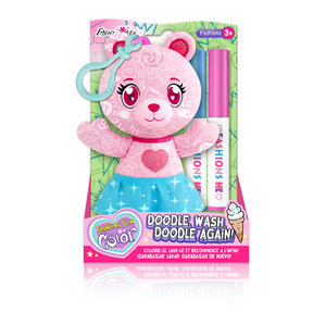 Bambini fai da te personalizzati che disegnano <span class=keywords><strong>orsetto</strong></span> peluche portachiavi Set educativo per bambini morbido carino e lavabile Doodle bambola di peluche giocattoli di peluche - Product Image 3