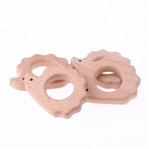 Madera de haya de alta calidad Animal erizo de madera en forma de juguete anillos - Product Image 5