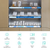 Écran publicitaire ultra-fin pour bord de rayonnage, affichage LCD, signalisation numérique pour aéroport, lecteur multimédia numérique LCD, écran LCD en barre