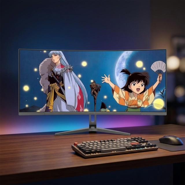 34" IPS Wide Screen LCD Curved Gaming Monitor 4K 75Hz 165Hz Home Office 1ms Desktop Pc Computer Game HDR LED RGB Display ROHS