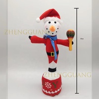 Cactus parlant et dansant électrique en peluche douce en plastique Zhengguang, vente chaude de Noël, 30 cm