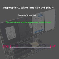 4 SFF8639 U.2 NVME SATA y disco duro de 2,5 "dividida a tarjeta PCIE4.0, disco U.2 dividido de 4 discos divididos a la vez