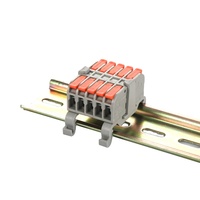 Bloc de bornes à raccordement rapide DF-2608-5C-DIN pour montage sur rail DIN, connecteur de câble électrique à levier à ressort 1P