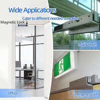 DFD Serrure Électromagnétique Sans Clé en Alliage d'Aluminium Noir Mat Haute Sécurité 280kg 600lbs Durable Moderne pour Surface de Bureau