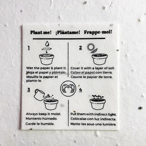 Gran oferta, papel de semilla personalizado promocional, tamaño del cliente, tarjeta de papel ecológica, tamaño del logotipo, papel de semilla - Product Image 2