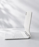 Keyboard Mini Nirkabel Magnetik Plastik Baru dengan Touchpad LED Backlit USB-C untuk Tablet Desain Ultra-Tipis yang Dapat Diisi Ulang