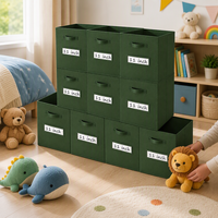 Paniers de rangement pliables en tissu OEM de grande taille avec poignées, paniers pliables de 11 pouces, organisateur pour placard, chambre, bureau, maison