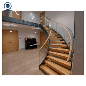 Tùy chỉnh thực hiện cong cầu thang khách sạn sang trọng trung tâm cầu thang thiết kế kiến trúc trung tâm cầu thang - Product Image 2