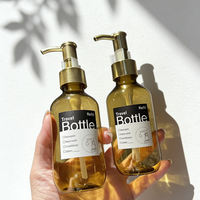 Flacon pompe doré de luxe vide pour gel douche 10oz 16oz Contenant en plastique vide pour shampoing et gel douche Emballage cosmétique