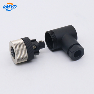 Conector Circular de Montagem em Cabo de Alimentação Macho-Fêmea de Ângulo Reto, à Prova d'Água IP67, M12 Codificado A, 4/5/<span class=keywords><strong>8</strong></span> Pinos, Nylon, Sem Solda - Product Image 2