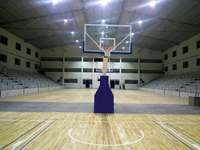 Cerceau de basket-ball hydraulique approuvé par la FIBA, anneau de basket-ball portable pliant avec support pour la compétition