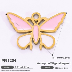 Accesorios Femeninos Hechos a Mano, Colgantes de Moda de Acero Inoxidable Chapados en Oro de 18K, Dijes Pequeños para Joyería, Pulseras y Collares - Product Image 6