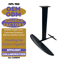 Aile de planche à foil dynamique en carbone GY HPS 980 pour sports nautiques - Unisexe, portable et durable, pour des virages fluides et des performances de surf rapides
