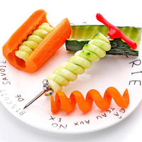 Groenten Spiraal Mes Snijwerk Aardappel Wortel Komkommer Hakselaar Handleiding Spiraal Snijmachine Snijmachine Spiralisator