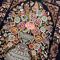 Vas Bunga Gaya Antik Motif Modal Berumbai Hiasan Dinding Tenun Botani Hias 50*80cm