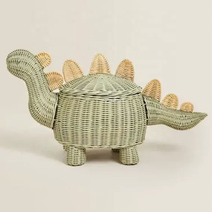 منتج جديد للبيع بالجملة سلة تخزين من الخيزران على شكل ديناصور، سلال وصناديق من الخيزران للأطفال مصنوعة يدوياً في فيتنام - Product Image 2