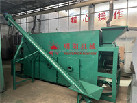 Tubo de tornillo Continouse Horno sin humo Horno de carbonización de alta productividad para astillas de madera Aserrín Cáscara de arroz Biochar